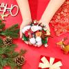 18 Pieces Christmas Hair Clips Christmas Organza Bags Set Hair Accessories Xmas Small Gifts Hairpins Jewelry Candy Gift Mini Drawstring Bags for Women Girls Winter Wedding Party view 2