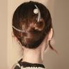 Annoomm Moon Hairpin Flower Hair Stick,Hair clasp Girl Women Pearl Hair Clip Elegant Retro Hair Fork Bridal Headwear Hair Styling (Pattern silver), 1.0 Count, 1 view 1