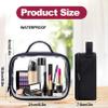 3Pack Clear Makeup Bags,Clear Toiletry Bag with Zipper Handle,PVC Translucent Cosmetic Bag,Waterproof Clear Travel Bags,Portable Toiletry Carry Pouch Clear Cosmetic Makeup Bag for Vacation Bathroom view 2