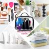 3Pack Clear Makeup Bags,Clear Toiletry Bag with Zipper Handle,PVC Translucent Cosmetic Bag,Waterproof Clear Travel Bags,Portable Toiletry Carry Pouch Clear Cosmetic Makeup Bag for Vacation Bathroom view 4