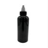 Natural Farms 4 oz Black Cosmo Plastic Bottles -12 Pack Empty Bottle Refillable - BPA Free - Essential Oils - Aromatherapy | Black/Natural Twist Top Cap - Made in the USA view 2