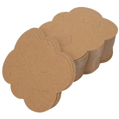 100Pcs Hair Clip Display Cards Kraft Paper Hair Bow Holder DIY Bow Hair Pin Packaging Card for Barrettes Accessories Display and Organizing (Jewelry hair clips not included)