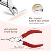 12PCS Ingrown Toenail Tools Stainless Steel Foot Nail Tools,Toenail File and Lifter,Nail Clipper,Cuticle Cutters,Cuticle Pusher and Manicure Pedicure Tools for Ingrown and Thick Nail (Red) view 3