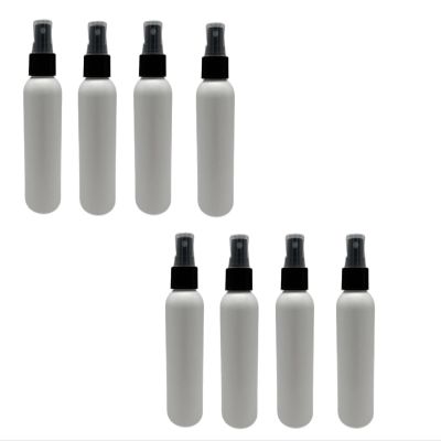 Natural Farms 4 oz White Cosmo Plastic Spray Bottles -8 Pack Empty Spray Bottle Refillable - BPA Free - Essential Oils - Aromatherapy | Fine Mist Sprayers with Dust Caps - Made in the USA