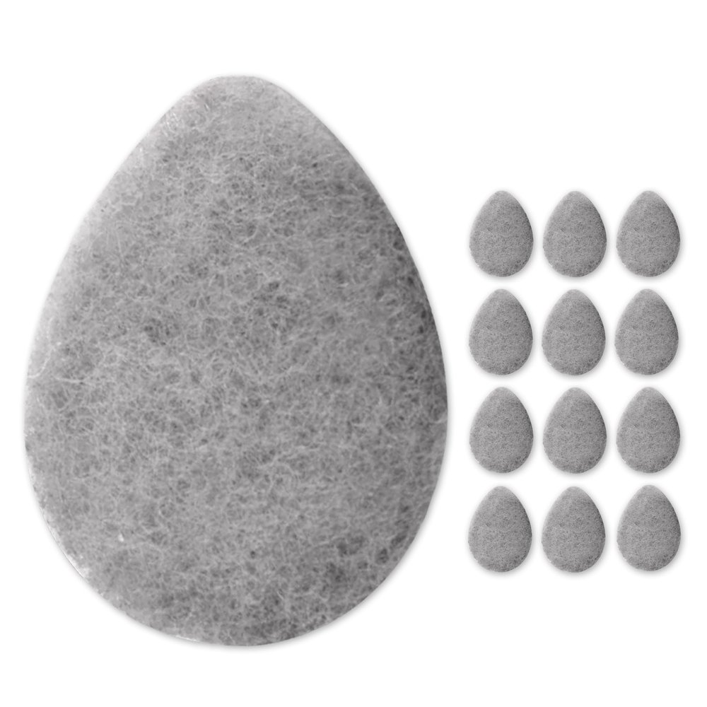 KOL Face Scrubber, Charcoal Infused Exfoliating Facial Cleansing Pads, Disposable Exfoliator Face Sponge for Daily Cleaning and Makeup Removal, 12 Count