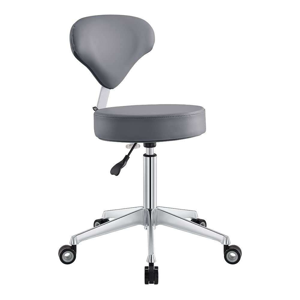 Dir Roller Stool All Purpose Beauty Spa Medical Technician Stool in Grey