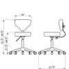 Dir Roller Stool All Purpose Beauty Spa Medical Technician Stool in Grey view 2