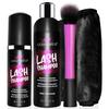 Eyelash Extension Cleansing Set with Foaming Shampoo, Refill Bottle, Brush and Makeup Remover Towel - Non-irritating Cleanser for Extensions and Natural Lashes view 1