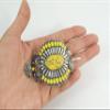 Skelapparel Western Epoxy Concho Bohemian howlite squash Blossom hair barrette Hair stick (Yellow) view 4
