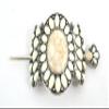 Skelapparel Southwest Bohemian howlite stone squash Blossom hair barrette Hair stick (white) view 2