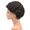 Afro Kinky Curly Wigs for Black Women 5 Inches Short Curly Afro Wig Clip In FACE MIRACLE 100% European Human Hairpiece Natural Looking 1B# OFF BLACK view 3