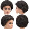 Afro Kinky Curly Wigs for Black Women 5 Inches Short Curly Afro Wig Clip In FACE MIRACLE 100% European Human Hairpiece Natural Looking 1B# OFF BLACK view 4