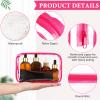 Weewooday 12 Pieces Clear Makeup Bags Cosmetic Storage Bags PVC Zipper Pouches Travel Waterproof Makeup Plastic Case for Women Organizing Toiletries Traveling Bathroom(Small,Rose Red) view 3
