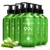 Aloderma 99% Organic Aloe Vera Gel Made within 12 Hours of Harvest - Pump Bottle - Lightweight Aloe Gel for Face and Body, Soothing and Hydrating Sunburn Relief, Great for Scalp & Hair - 6 x 10.6oz view 1