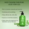 Aloderma 99% Organic Aloe Vera Gel Made within 12 Hours of Harvest - Pump Bottle - Lightweight Aloe Gel for Face and Body, Soothing and Hydrating Sunburn Relief, Great for Scalp & Hair - 6 x 10.6oz view 2