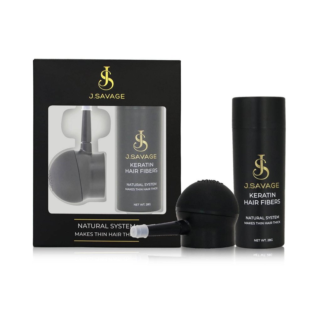 Black hair building fibers