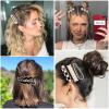 16 PCS Magicsky Simple No Bend Hair Clips, Black White Checker Barrettes, No Crease Wave Geometric Duckbill pins, Korean Styling Minimalist Hairpin Hair Accessories, Gifts for Women Girls view 3