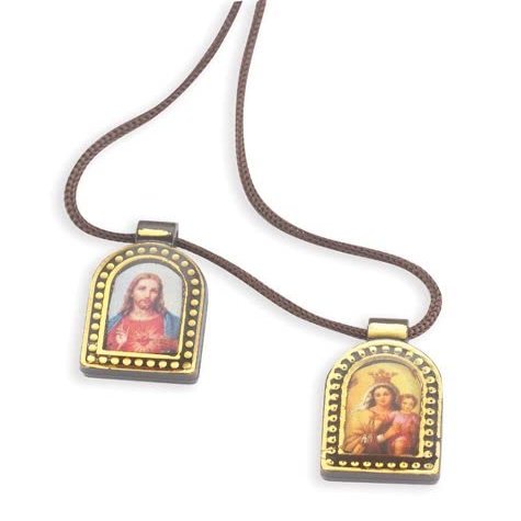 Brown Scapular with Gold Edges, 5/8"x1", 10-Count Value Pack