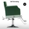 BarberPub Classic Salon Chair for Hair Stylist,Hydraulic Barber Styling Chair,Beauty Salon Spa Equipment 8818 (Green) view 4