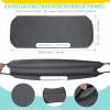 4 Pack Exfoliating Washcloth Back Scrubber Set, 2 Exfoliating Body Scrubber Nylon Back Body Scrub Towel, 2 Pairs Shower Gloves for Women Men Bath Shower Exfoliation(Gray, Beige, White) view 2