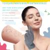 4 Pack Exfoliating Washcloth Back Scrubber Set, 2 Exfoliating Body Scrubber Nylon Back Body Scrub Towel, 2 Pairs Shower Gloves for Women Men Bath Shower Exfoliation(Gray, Beige, White) view 4