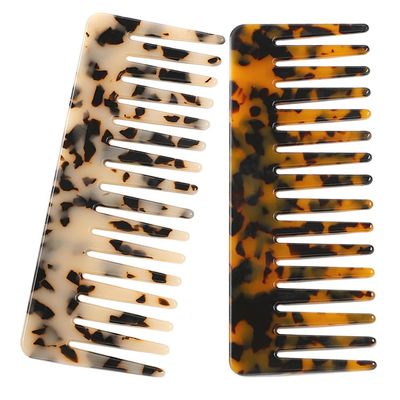 2 Pcs Large Hair Detangling Comb Wide Tooth Comb for Women and Men Curly Hair Wet Dry