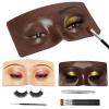 GFPGYQ 3D Eye Practice Board, Perfect Aid for Makeup Practicing, Reusable Silicone Face Mannequin for Beginners to Practice Eyeshadow Kit (Black) view 1