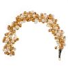 Tarini Gallery Gajra Artificial Flower Hair Bun Accessories Indian Handmade Hair Ornament for Women Partywear Marriage Mehndi Festival Gifting (Gold and White) view 1