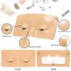 GFPGYQ 3D Eye Makeup Practice Board - Reusable Silicone Face Mannequin for Beginners to Practice Eyesmakeup Kit (White) view 3
