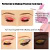 GFPGYQ 3D Eye Makeup Practice Board - Reusable Silicone Face Mannequin for Beginners to Practice Eyesmakeup Kit (White) view 4
