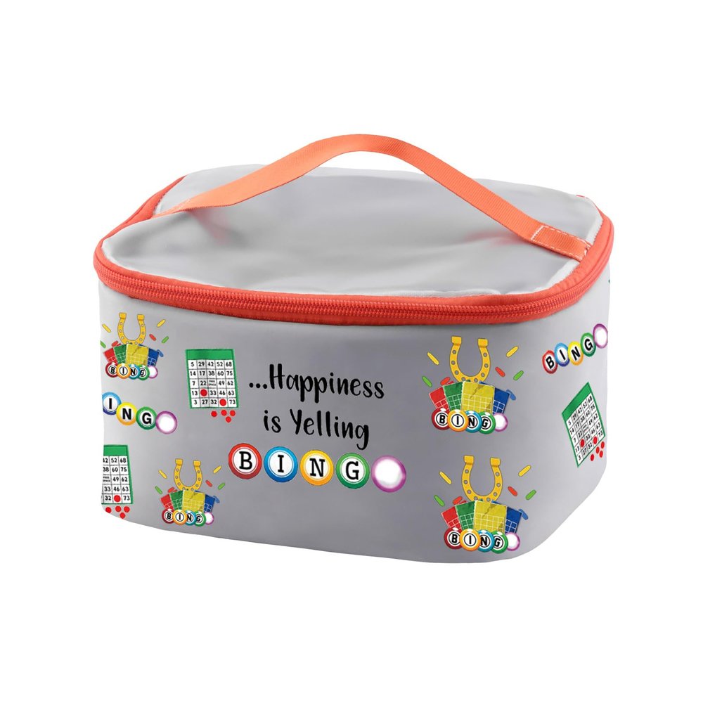 PXTIDY Gambler Cosmetic Case Game Lover Gifts Happiness is Yelling Game Gambling Travel Bag Lucky Game Gift for Lover Mom