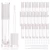 COSIDEA 26 pcs Refillable Empty 8ml Lip Gloss Tubes with clear WandRound white Lipgloss ContainersDIY cosmetic packing Container Bulk Wholesale view 1