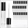 COSIDEA 26 pcs Refillable Empty 8ml Lip Gloss Tubes with clear WandRound black Lipgloss ContainersDIY cosmetic packing Container Bulk Wholesale view 1