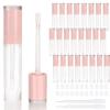 COSIDEA 26 pcs Refillable Empty 8ml Lip Gloss Tubes with clear WandRound Pink Lipgloss ContainersDIY cosmetic packing Container Bulk Wholesale view 1