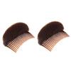 ericotry 2Pcs Charming Hair Comb Bump It Up Volume Inserts Bo Beehive Base Cushion Pad Hair Stick Bun Maker Accessories for Women Lady Girl (Brown) view 1