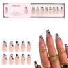 Kiara Sky Press On Nails | XPRESS PRO 100% Acrylic Nails | 30-Piece Kit Includes Nail Glue, Cuticle Pusher, File & Prep Pad | Coffin Medium - Moo Out The Way view 1
