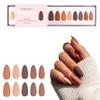Kiara Sky Press On Nails | XPRESS PRO 100% Acrylic Nails | 30-Piece Kit Includes Nail Glue, Cuticle Pusher, File & Prep Pad | Almond Medium - Cocoa Rush view 1