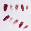 Light Rain Medium Size Hand-made Press on Nails, 3D Gel UV Finished False nails with Design by Professional Manicurist view 3