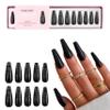 Kiara Sky Press On Nails | XPRESS PRO 100% Acrylic Nails | 30-Piece Kit Includes Nail Glue, Cuticle Pusher, File & Prep Pad |Coffin Long - Dark Soul view 1