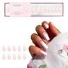 Kiara Sky Press On Nails | XPRESS PRO 100% Acrylic Nails | 30-Piece Kit Includes Nail Glue, Cuticle Pusher, File & Prep Pad | Coffin Short - Peachy Ombre view 1