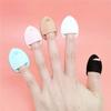 Fujiuia 5/10Pcs Finger Puff, Mini Makeup Puff Super Soft Blending Sponge Makeup Tools, Suitable For Loose Powder, Foundation, Concealer, Repair Cream, Eye Shadow, A04#Black, 10PC view 3