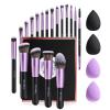 BS-MALL Makeup Brushes Premium Synthetic Foundation Powder Concealers Eye Shadows Makeup 18 Pcs Brush Set with 4 Pcs Makeup sponge Set view 1
