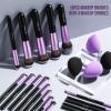 BS-MALL Makeup Brushes Premium Synthetic Foundation Powder Concealers Eye Shadows Makeup 18 Pcs Brush Set with 4 Pcs Makeup sponge Set view 2