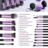 BS-MALL Makeup Brushes Premium Synthetic Foundation Powder Concealers Eye Shadows Makeup 18 Pcs Brush Set with 4 Pcs Makeup sponge Set view 3
