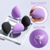 BS-MALL Makeup Brushes Premium Synthetic Foundation Powder Concealers Eye Shadows Makeup 18 Pcs Brush Set with 4 Pcs Makeup sponge Set view 4