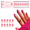 Kiara Sky Press On Nails | XPRESS PRO 100% Acrylic Nails | 30-Piece Kit Includes Nail Glue, Cuticle Pusher, File & Prep Pad | Coffin Short - Pink Skies view 1