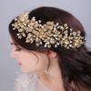 JWICOS Bride Wedding Hair Comb Silver Crystal Headpieces Bridal Hair Clip Side Comb Wedding Hair Accessories for Women and Girls (Gold) view 1