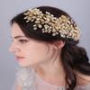 JWICOS Bride Wedding Hair Comb Silver Crystal Headpieces Bridal Hair Clip Side Comb Wedding Hair Accessories for Women and Girls (Gold) view 2