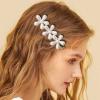 7 Pieces Pearl Hair Clips Set, Handmade Simulation Pearl Barrettes Clip Sweet Decorative Bobby Pins Hairpin Headwear Hair Accessories Headwear for Women and Girls view 4