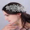 JWICOS Bride Wedding Hair Comb Silver Crystal Headpieces Bridal Hair Clip Side Comb Wedding Hair Accessories for Women and Girls (Silver) view 2